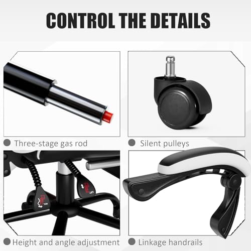 Ergonomic Gaming Chair with Footrest, Reclining, Lumbar Support I1131