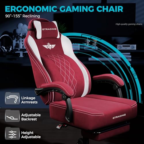 Big and Tall Gaming Chair with Breathable Fabric and Lumbar Support U62154