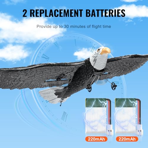 RC Airplane, 2.4GHz 2 Channel Remote Control Aircraft with 6-Axis Gyro, Red J366