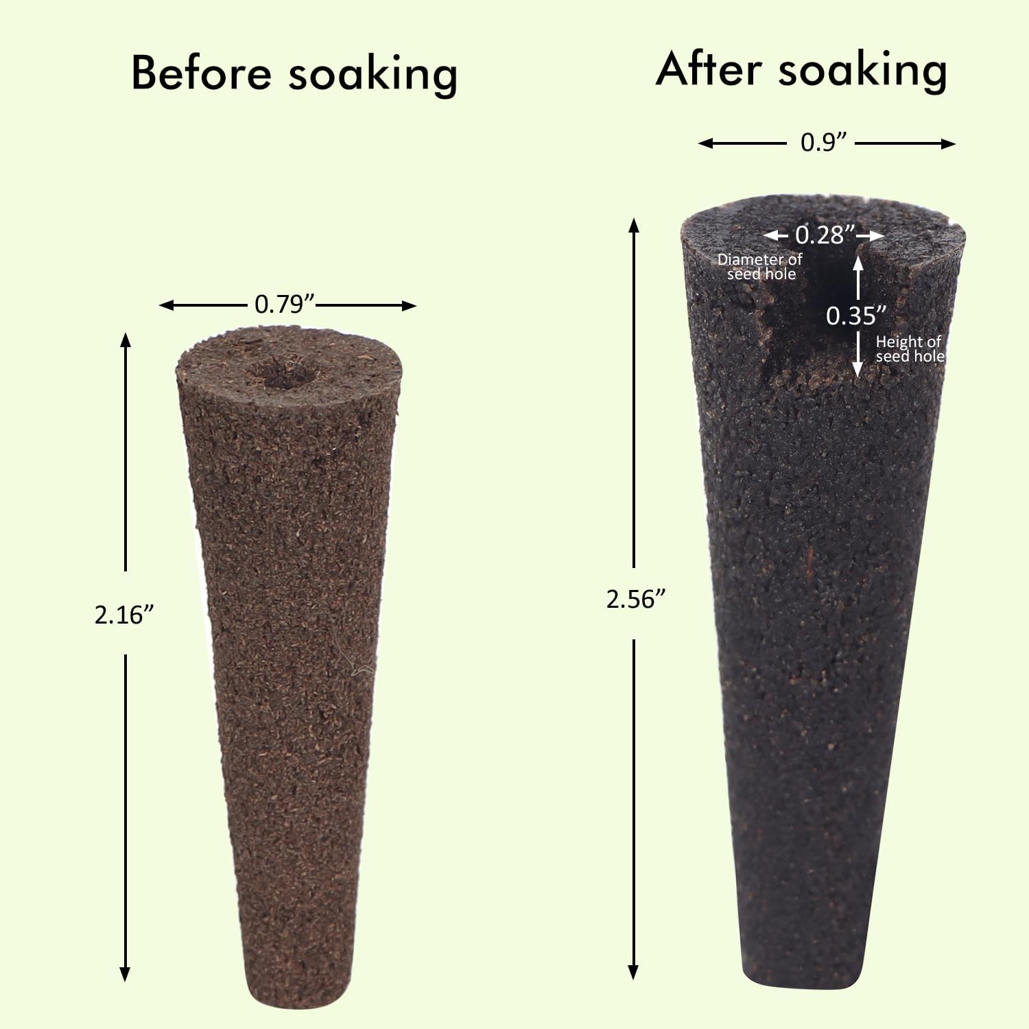 Hydroponic Grow Sponges Kit - 50 Pack Seed Starter Pods for Indoor Garden T8190