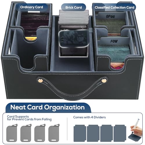 Card Storage Box with Dividers for TCG Sports Cards S2798