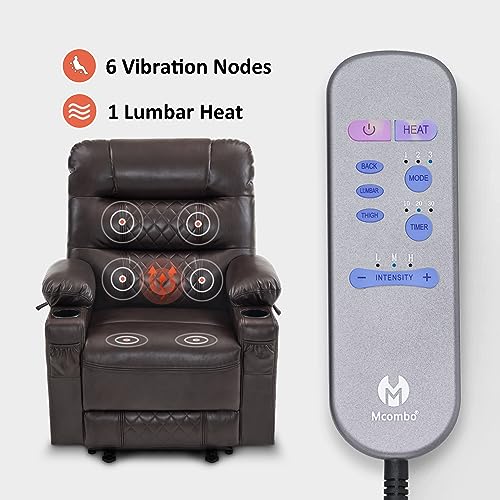 Zero Gravity Power Recliner Chair with Heat and Vibration Massage, USB Ports, Cup Holders, Faux Leather G3748
