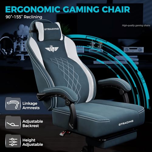 Big and Tall Gaming Chair with Breathable Fabric and Lumbar Support U62154