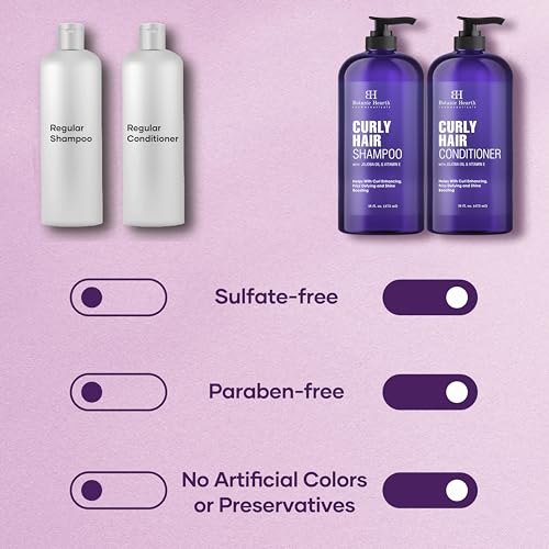 Tea Tree Shampoo and Conditioner Set for Itchy Dry Scalp, Sulfate Free W1398