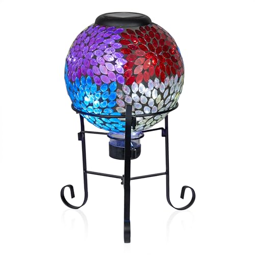 8" Glass Gazing Globe with Color Changing LED Lights H77402