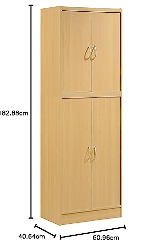 4 Door Kitchen Pantry with Four Shelves E56107