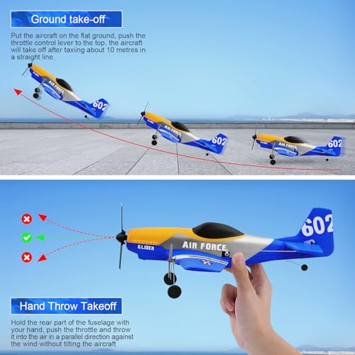 RC Airplane 3-Channel 2.4GHz with Gyroscope, 2 Batteries N311049