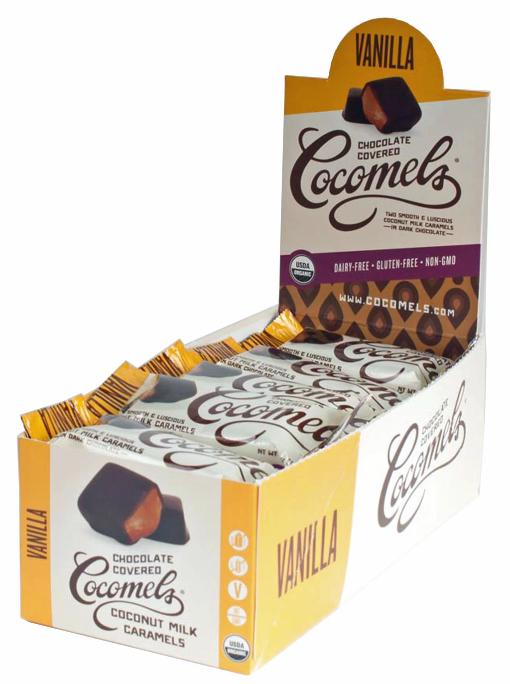 Chocolate-covered Cocomels - Coconut Milk Caramels - Organic - Made Without Dairy (Vanilla, 15 pack), 1 Oz Each