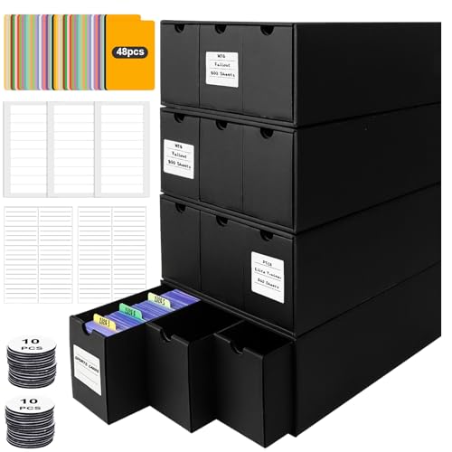 Toploader Storage Box for 3" x 4" Cards, 12 Drawer Organizer with Dividers G212877