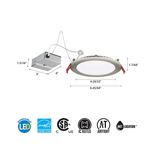 Ultra Thin Recessed Downlight, 6 inch, Selectable Color Temperature B47846