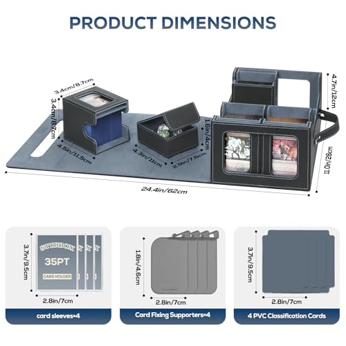 Card Storage Box with Dividers for TCG Sports Cards S2798