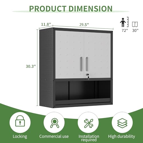 Rolling Tool Storage Cabinet with 4 Drawer and Locking Door U282375