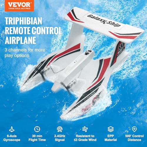 RC Airplane, 2.4GHz 2 Channel Remote Control Aircraft with 6-Axis Gyro, Red J366