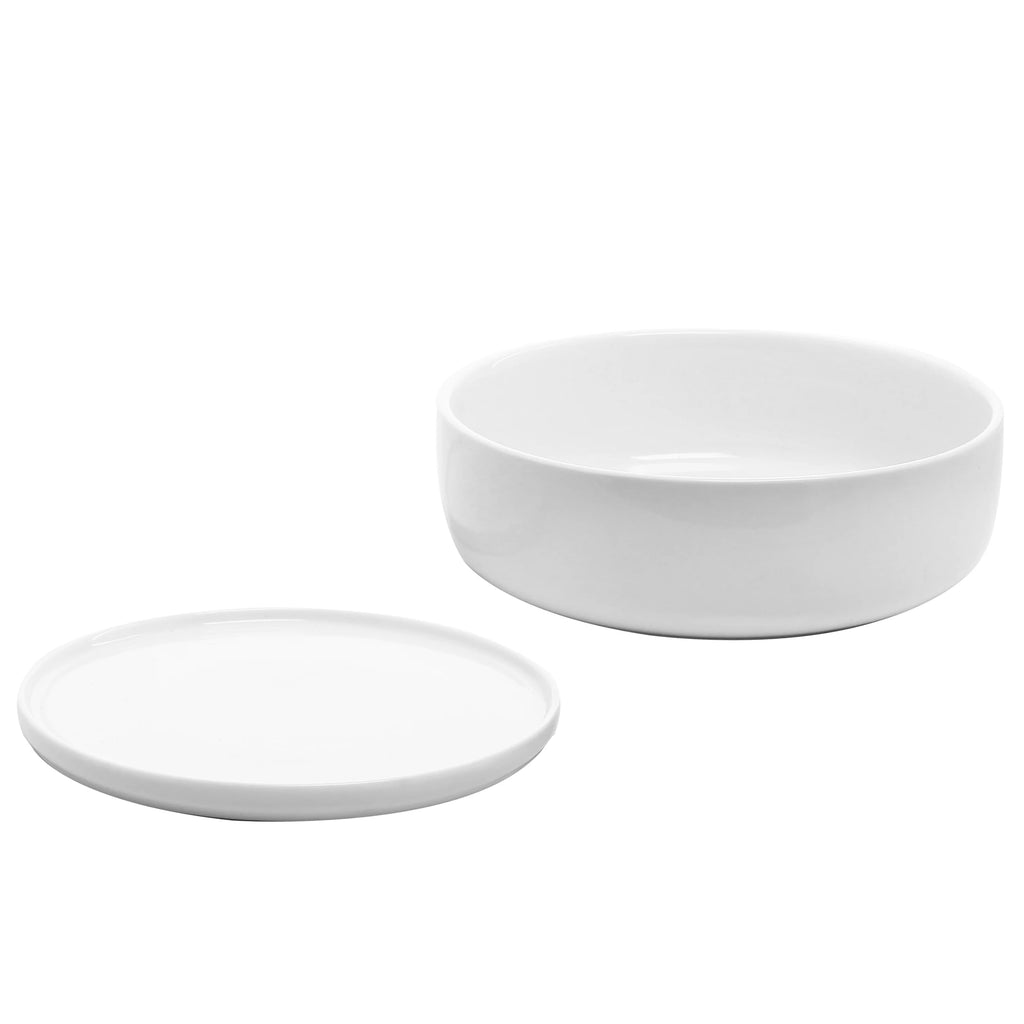 8 inch White Ceramic Round Succulent Planter G755