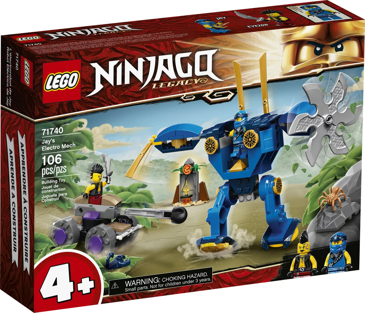 Ninja Building Toy with Mech (106 Pieces) X125420