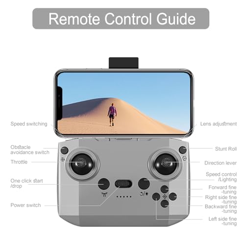 Mini HD FPV Drone with Camera, 2 Batteries, One Key Take Off/Land T50416