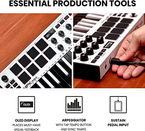 MIDI Keyboard Controller with Sustain Pedal Bundle H101