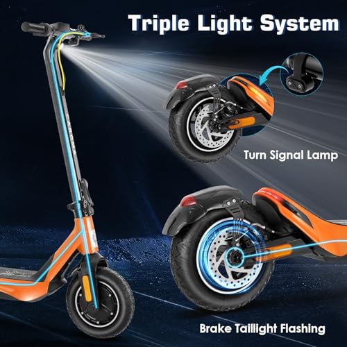 Electric Scooter for Adults, 850W Motor, 30 Miles Range, Folding with Wide Pneumatic Wheel L7670