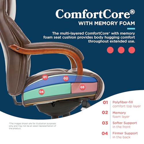 Executive Office Chair with Lumbar Support and Memory Foam Cushion T501837