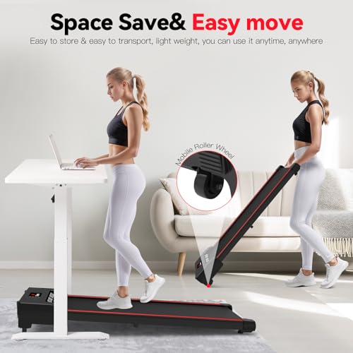 Walking Vibration Pad with APP, 3 in 1 Under Desk Treadmill, Low Noise with Remote Control V76557