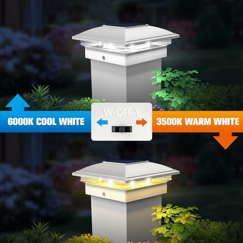 Solar Post Cap Light Outdoor Waterproof 12-Pack for 4x4 5x5 6x6 Wooden Vinyl Posts Z488