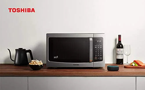 Smart Countertop Microwave Oven with Humidity Sensor, 1100W, 1.3 Cu.ft, Stainless Steel Q456