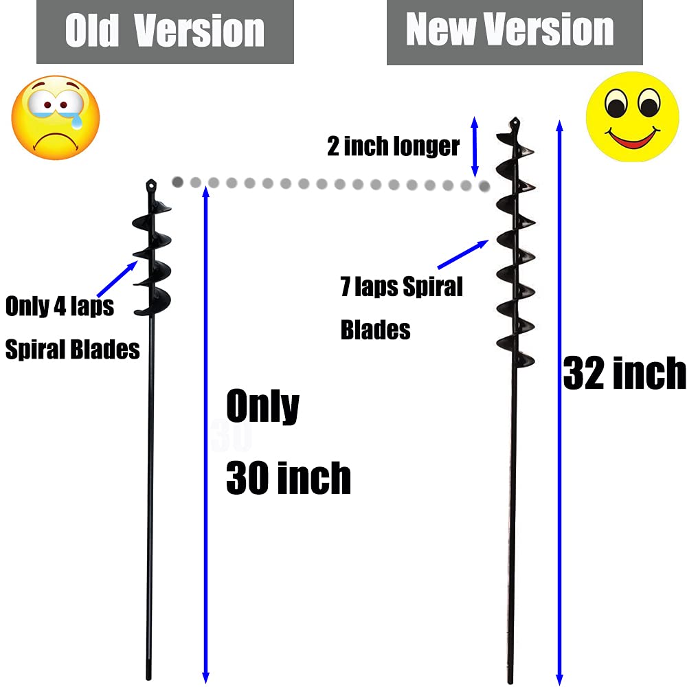 32" x 2" Garden Auger Drill Bit for Planting Bulbs & Bedding Plants K49255