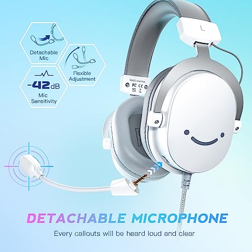 PC Gaming Headset with 7.1 Surround Sound, Detachable Microphone, Over-Ear Wired P287208