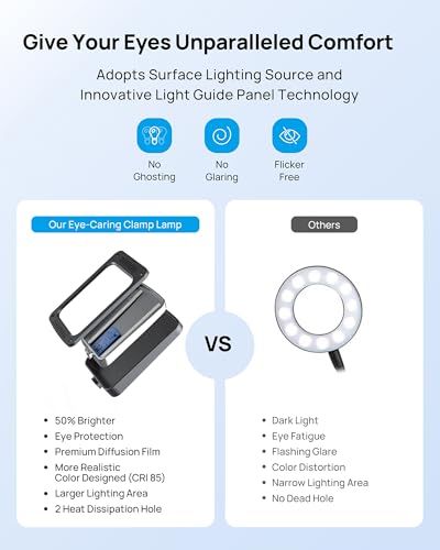 LED Desk Lamp with Clamp, Dimmable, Flexible Gooseneck V37343