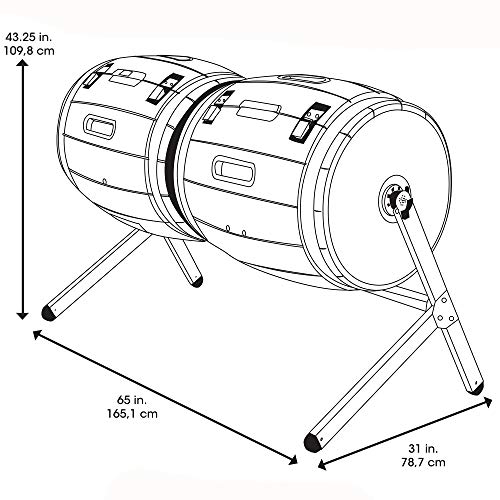 Double Bin Rotating Composter, 100 Gallon U7289