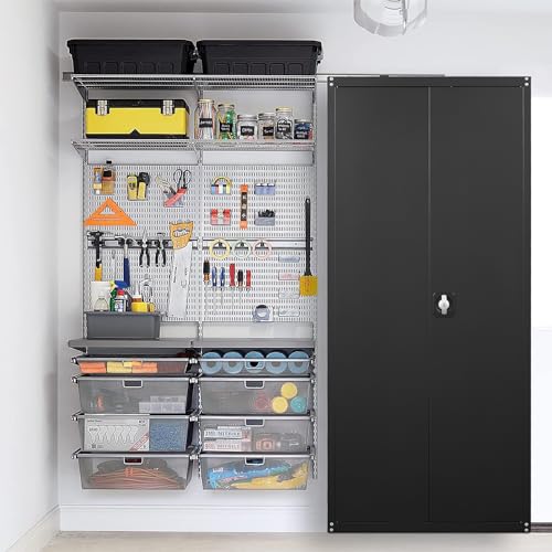 Metal Storage Cabinet with Locking Door and 4 Shelves R204491