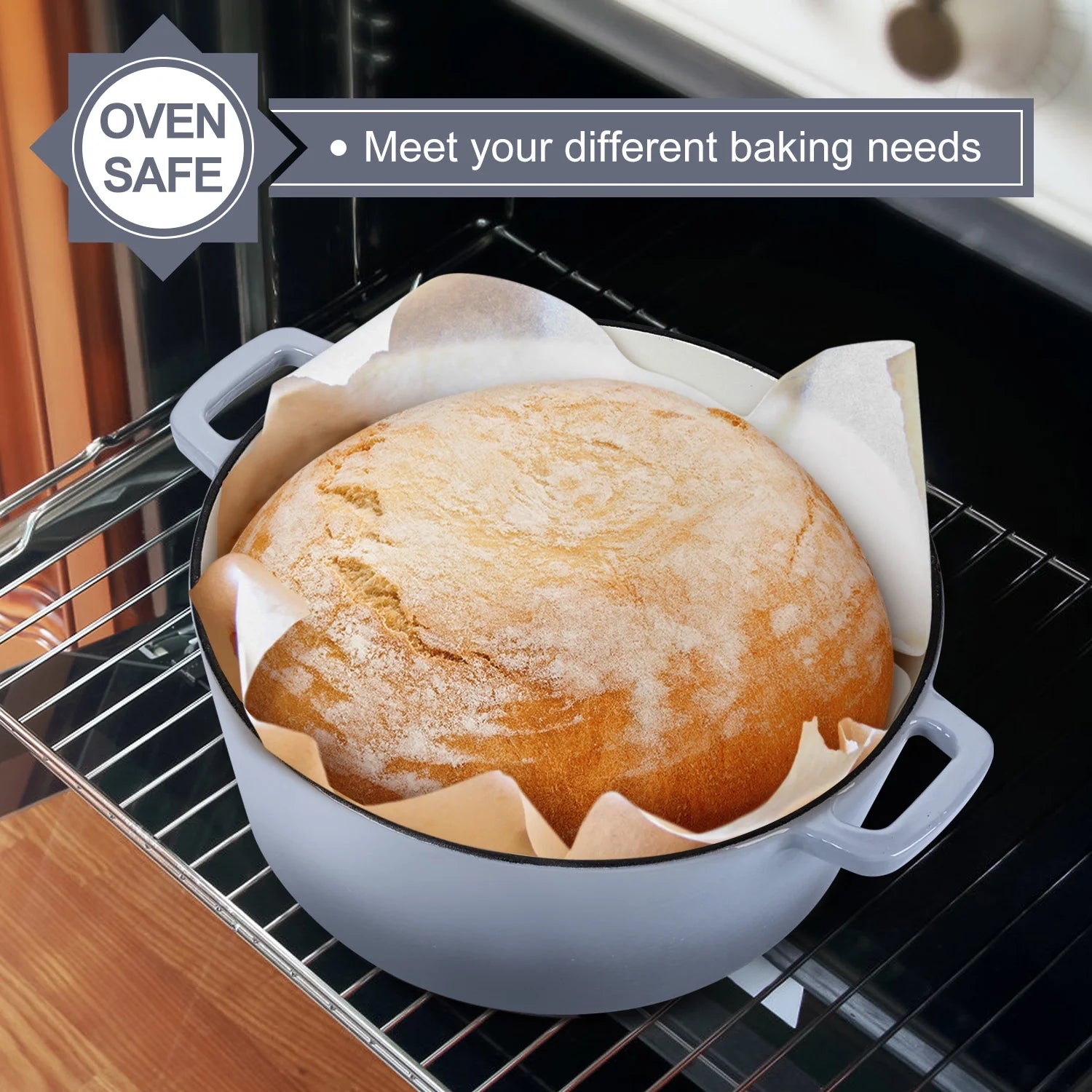 Enameled Cast Iron Dutch Oven with Skillet Lid, 5 Quart C815