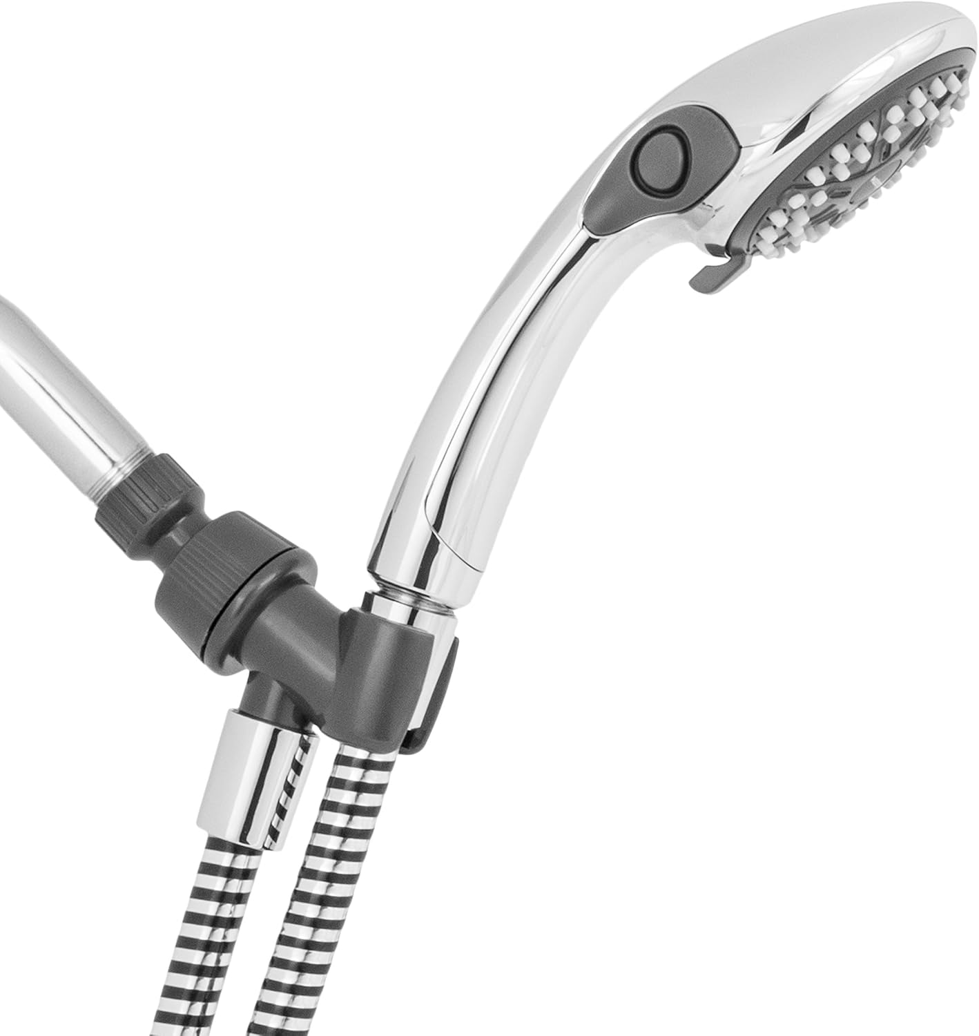 Handheld Shower Head Low Flow Water Saving 1.6 GPM, 4 Spray Modes, Chrome Finish C3700