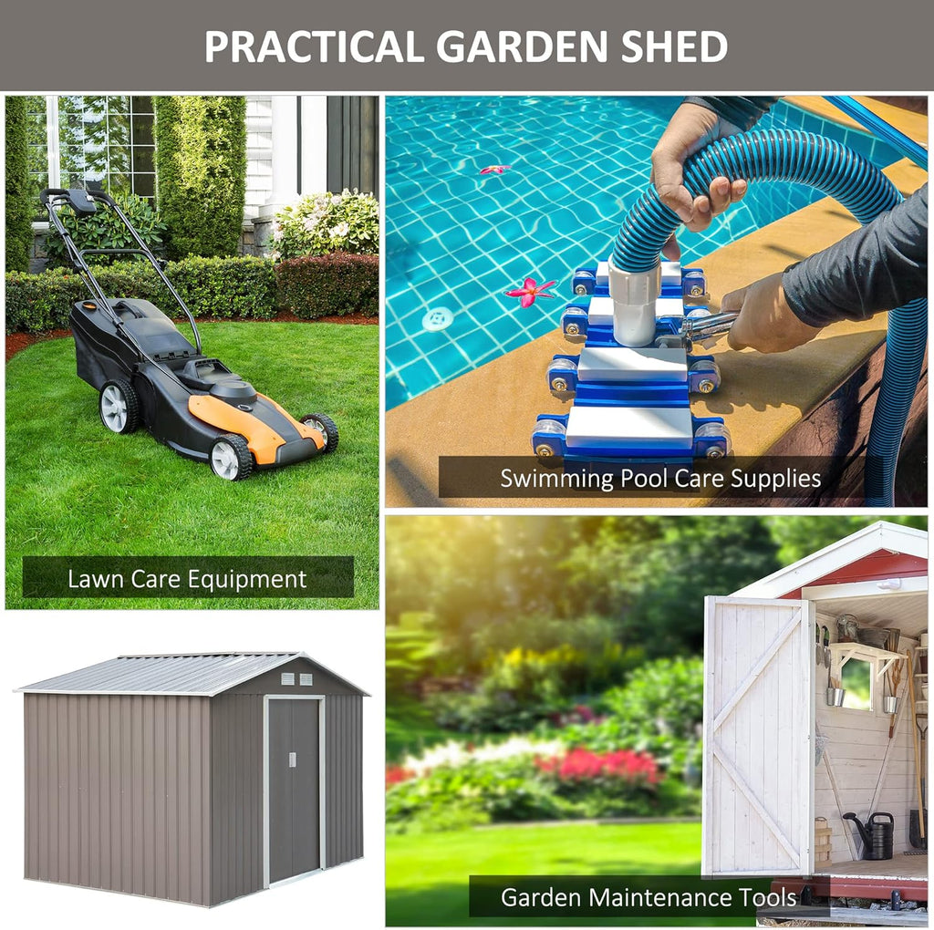 Metal Garden Utility Storage Shed 9x6 ft F1911