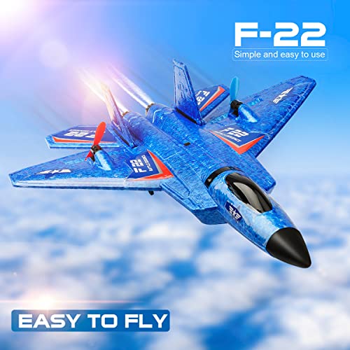 F22 RC Airplane Fighter, 2.4Ghz 2 Channel Remote Control Plane for Kids Beginners Y282