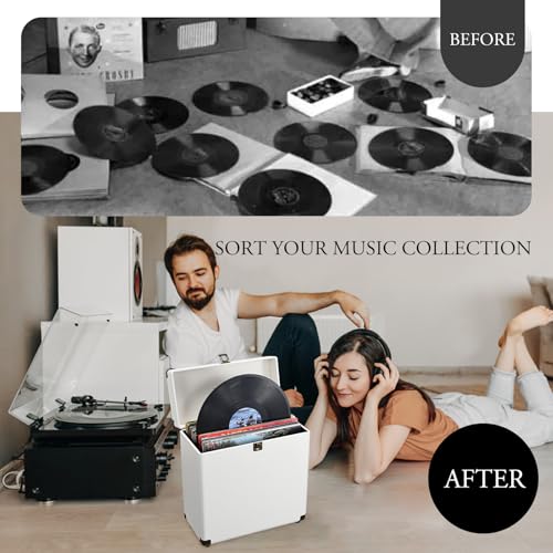 Vinyl Record Storage Box Holds 30 Albums T146
