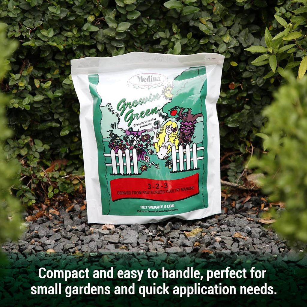 Organic Granular Fertilizer 5 lb Bag for Gardens and Lawns E5767