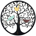 Remenna Metal Wall Art-Tree of Life Wall Decor 23inch Family Tree Metal Wall Hanging Bedroom Living Room Decor Outdoor Decoration (black)