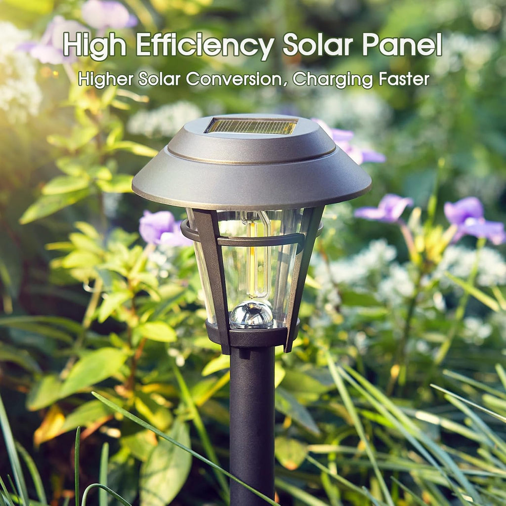 Solar Pathway Lights Outdoor, 10 Pack, Waterproof, Auto On/Off C50421