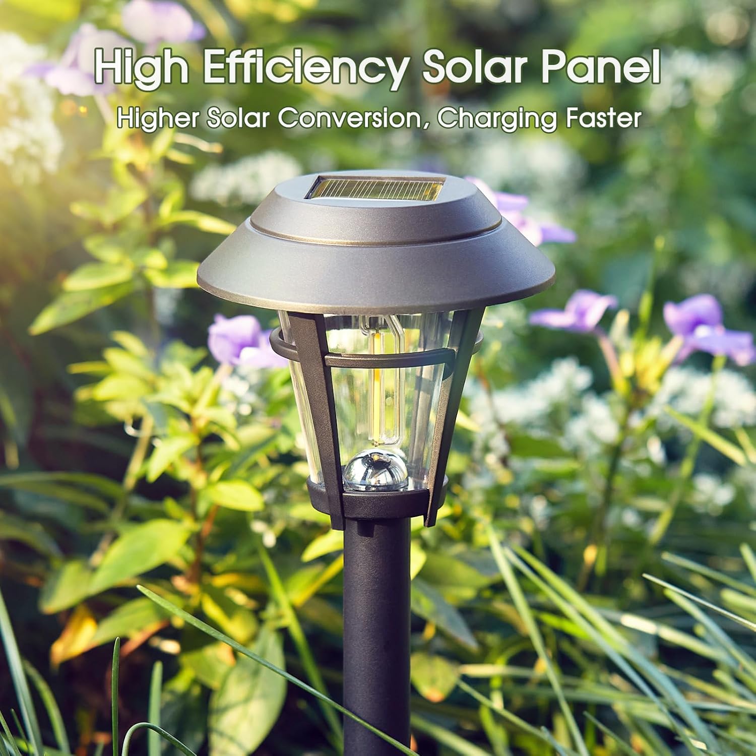 Solar Pathway Lights Outdoor, 10 Pack, Waterproof, Auto On/Off C50421