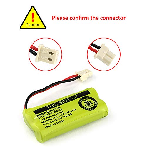 2.4V 800mAh Ni-MH Battery Pack for Cordless Phones (2-Pack) H9026