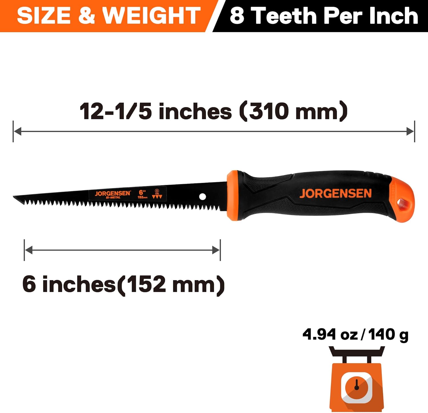 Drywall Saw & 6-inch Jab Saw with Ergonomic Handle T5805