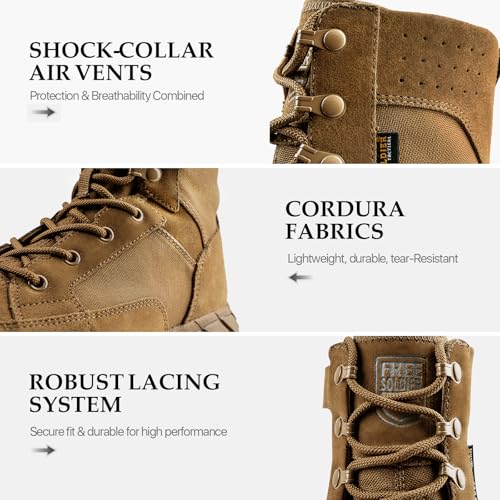 Men's Tactical Boots 8 Inches Lightweight Suede Leather Military Work Boot J951812