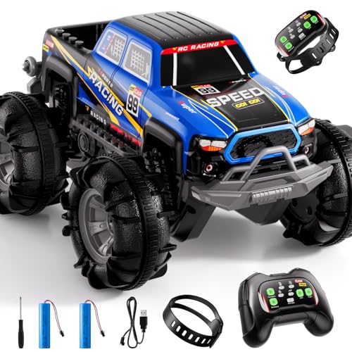 Amphibious RC Truck with Spray & Light for Kids Y851