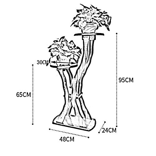 Wooden Flower Stand Plant Shelf for Garden Balcony K53834