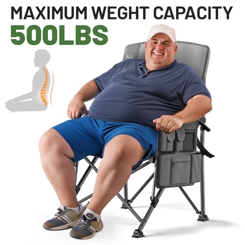 Oversized Folding Camping Chair High Back Heavy Duty for Adults with Cup Holder K6105