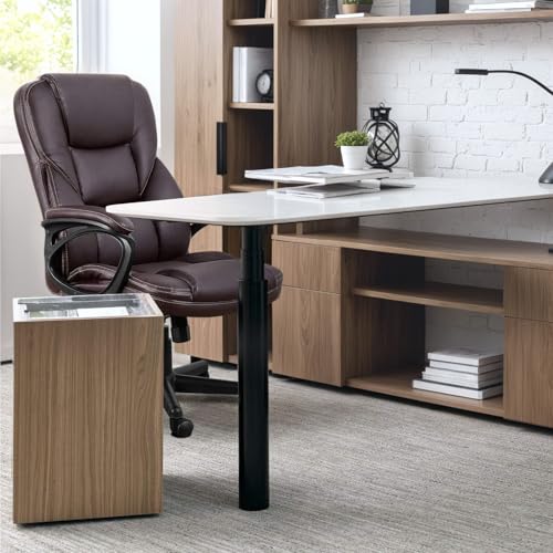 Office Executive Chair High Back Adjustable Swivel PU Leather with Lumbar Support I3854