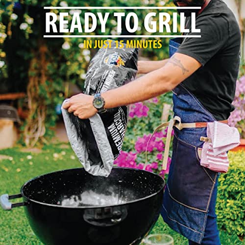 Oak Lump Charcoal for Grilling and Smoking, 17.6 lb Bag V54657