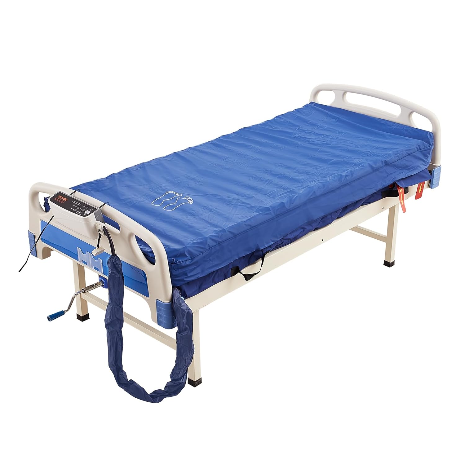 Alternating Air Pressure Mattress, Dual-Layer Pad for Hospital Beds, 450LBS Capacity with Electric Quiet Pump H2199