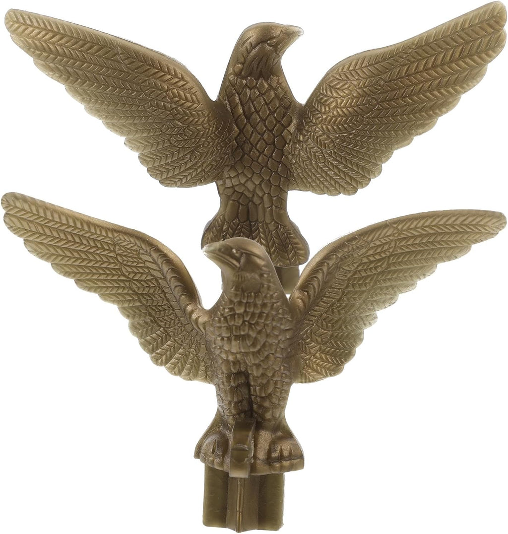 Golden Plastic Eagle Flag Pole Topper 2 Pack Y535
